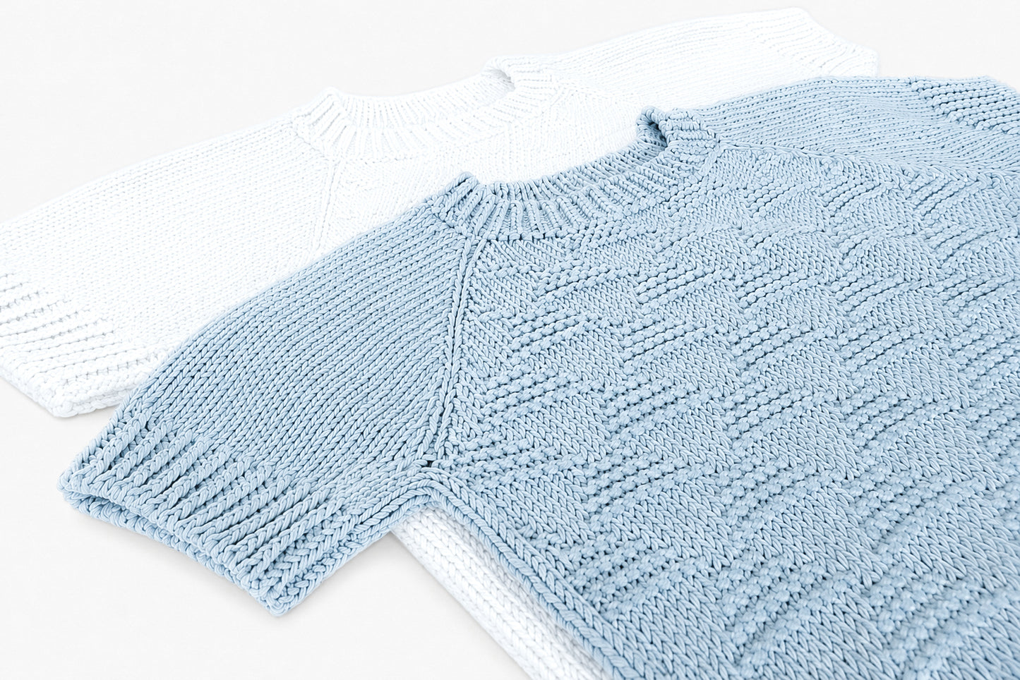 Little Waves Organic Cotton T-Shirt in Dove Blue
