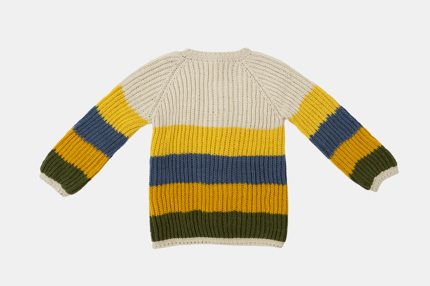 Evergrow Striped Merino Cardigan in Golden Meadow