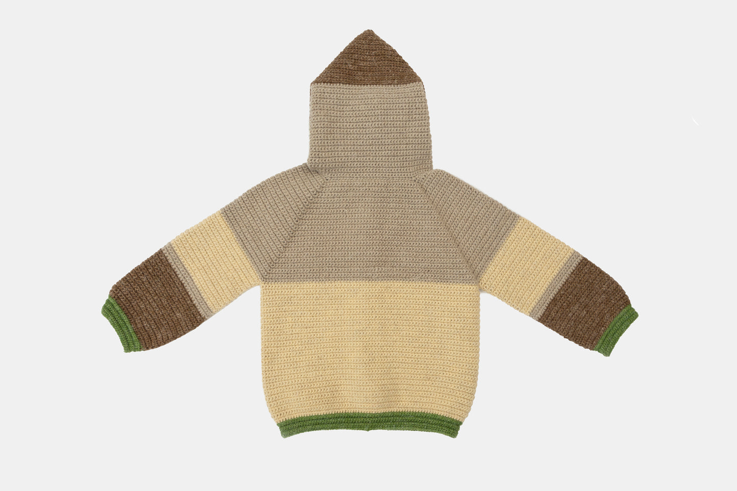 Forest Patch Wool & Lenin Cardigan / Jacket in Hazelwood Green