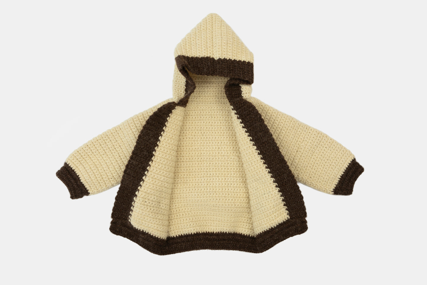 Woodland Wanderer Pure Wool Cardigan / Jacket in Vanilla
