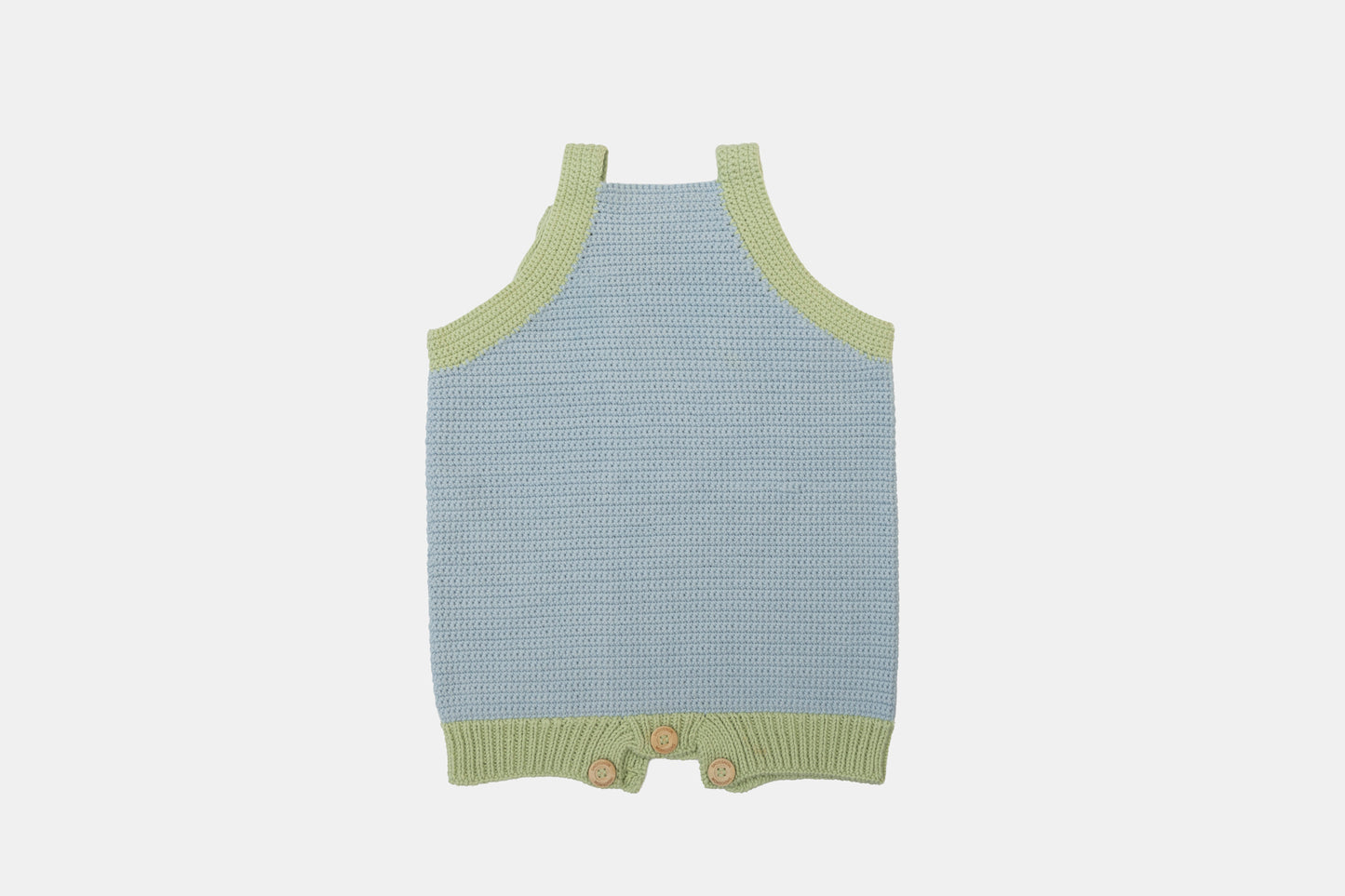 Macaw Organic Cotton Romper (Adjustable Fit) in Blue Sky