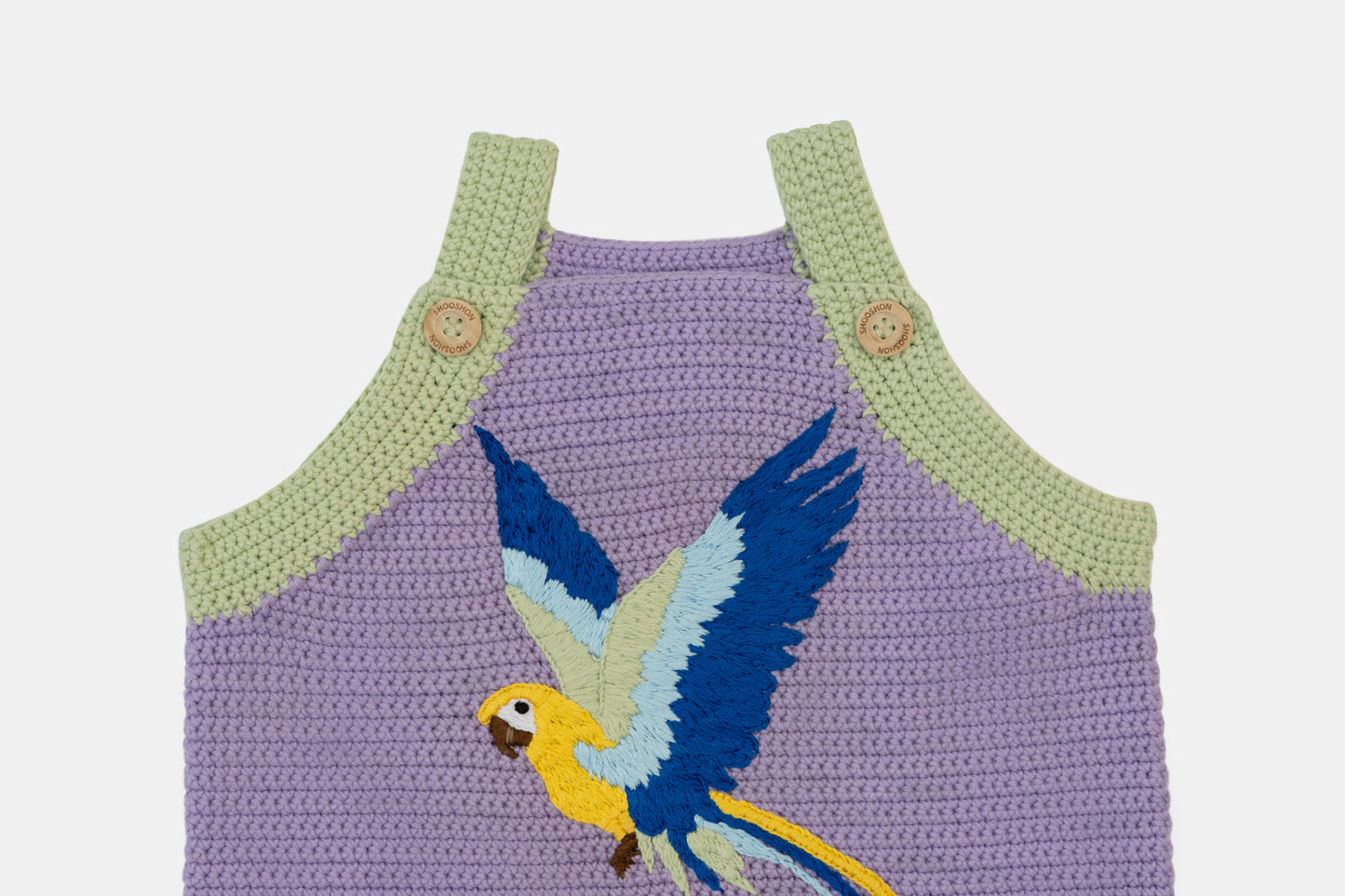 Macaw Organic Cotton Romper (Adjustable Fit) in Lavender