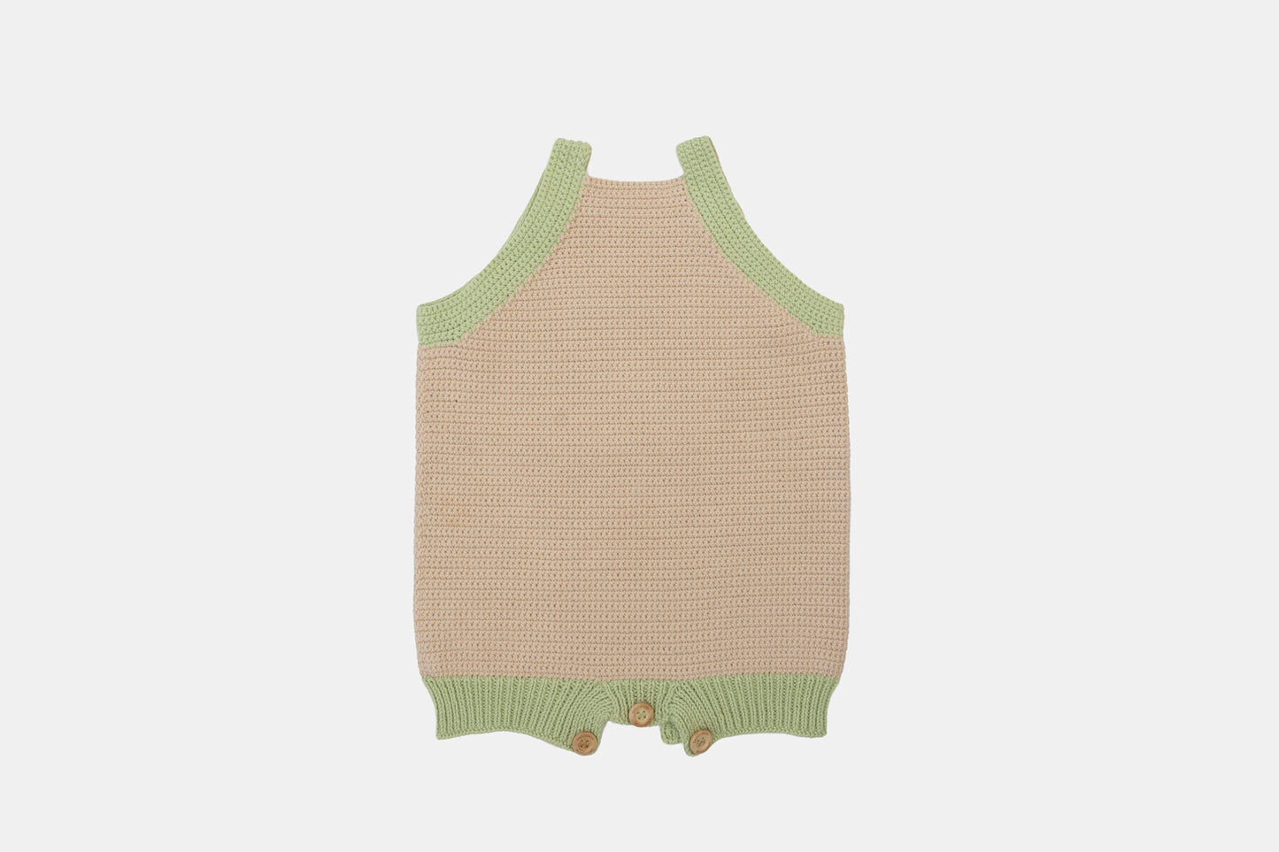 Macaw Organic Cotton Romper (Adjustable Fit) in Sand Beige