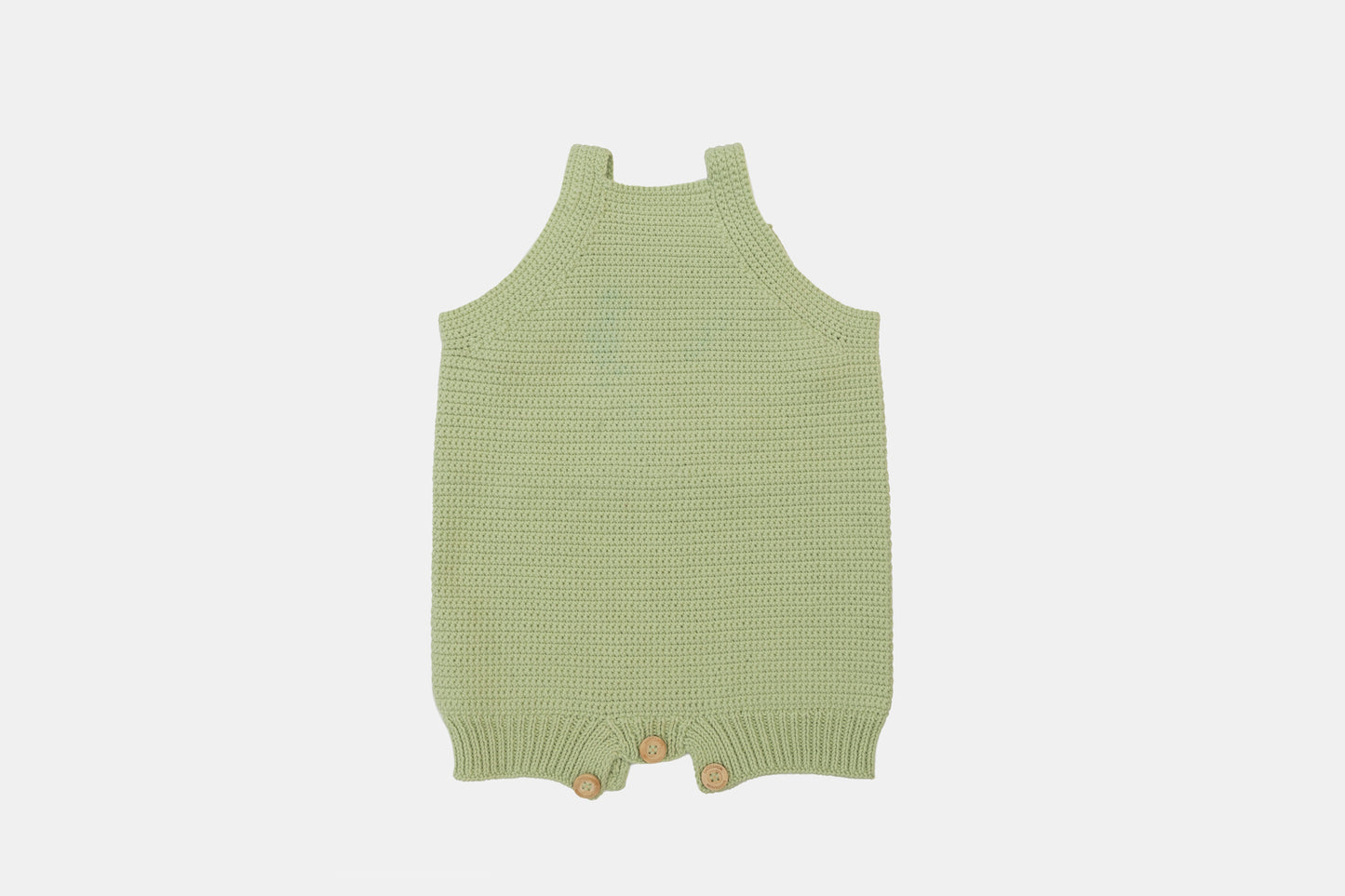 Macaw Organic Cotton Romper (Adjustable Fit) in Pistachio