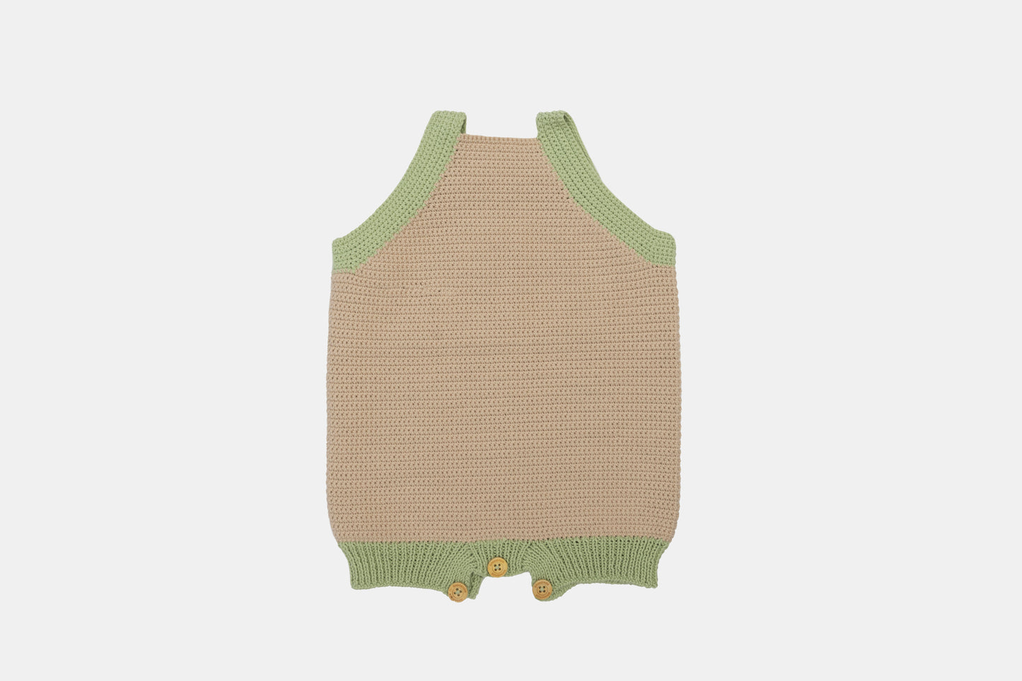Pure Bliss Organic Cotton Romper (Adjustable Fit) in Sand Beige