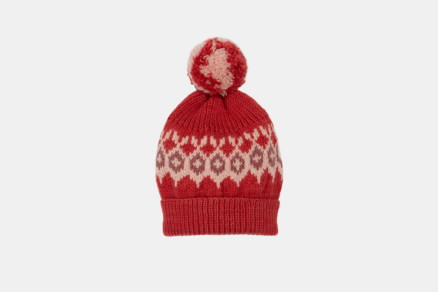 Fair Isle Fuzzies Large Gift Set in Cranberry Red