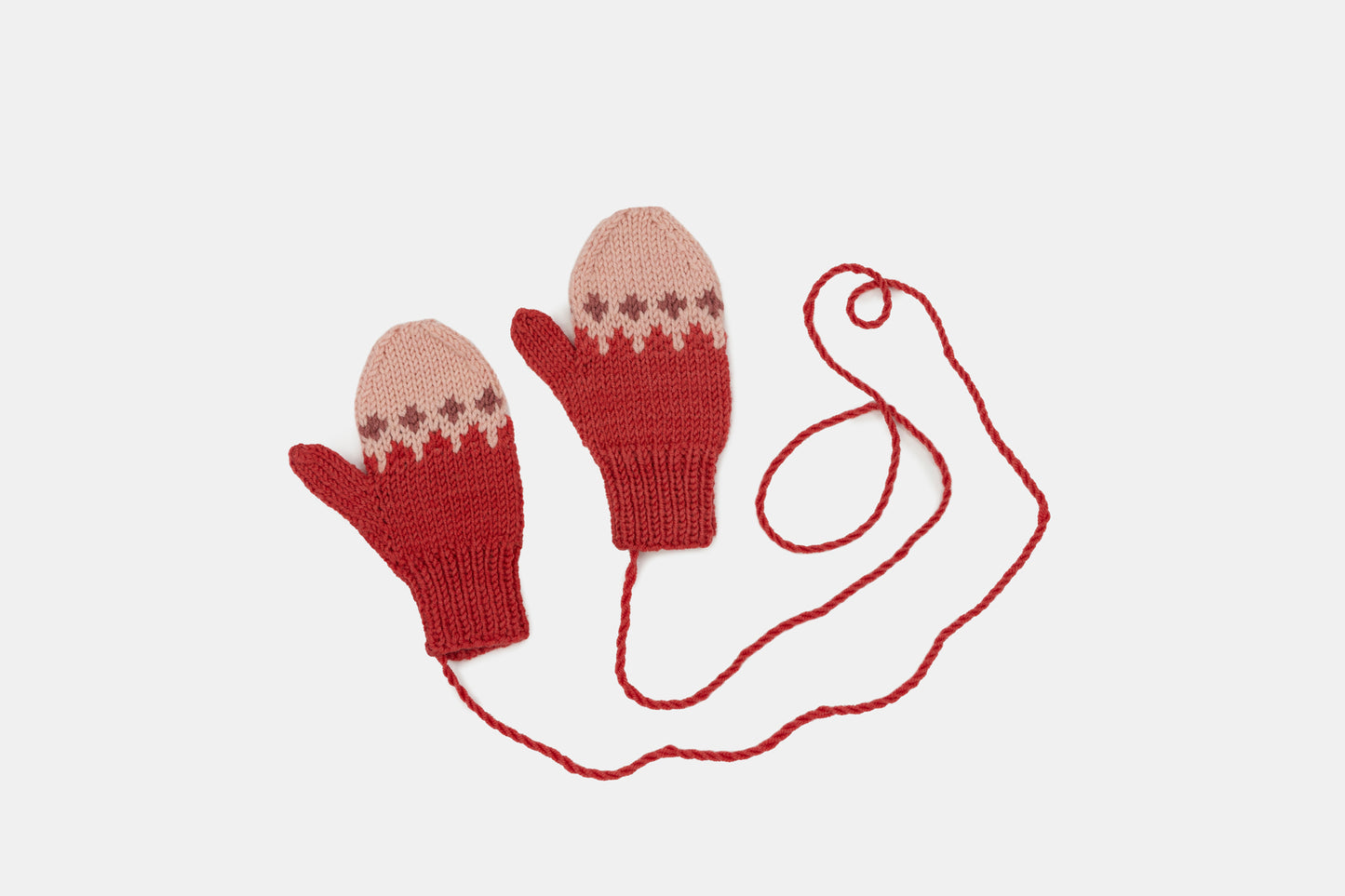 Rhodope Winters Merino Gloves in Cranberry Red