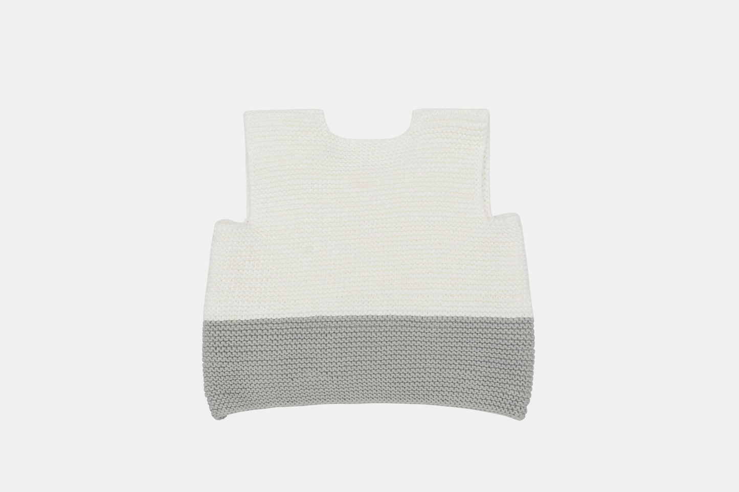 Meadow Bunny Organic Cotton Vest (Adjustable Fit) in White & Light Grey