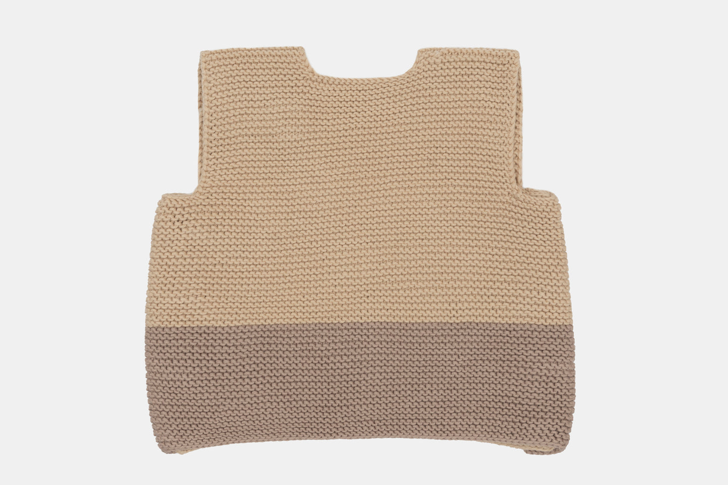 Meadow Bunny Organic Cotton Vest (Adjustable Fit) in Sand Beige & Taupe