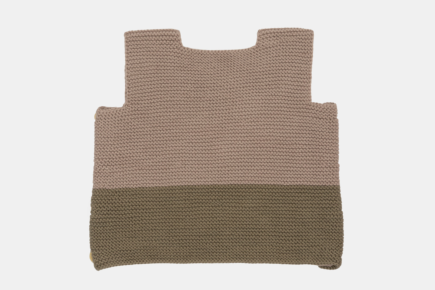 Classic Meadow Organic Cotton Evergrow Vest in Taupe & Moss Green
