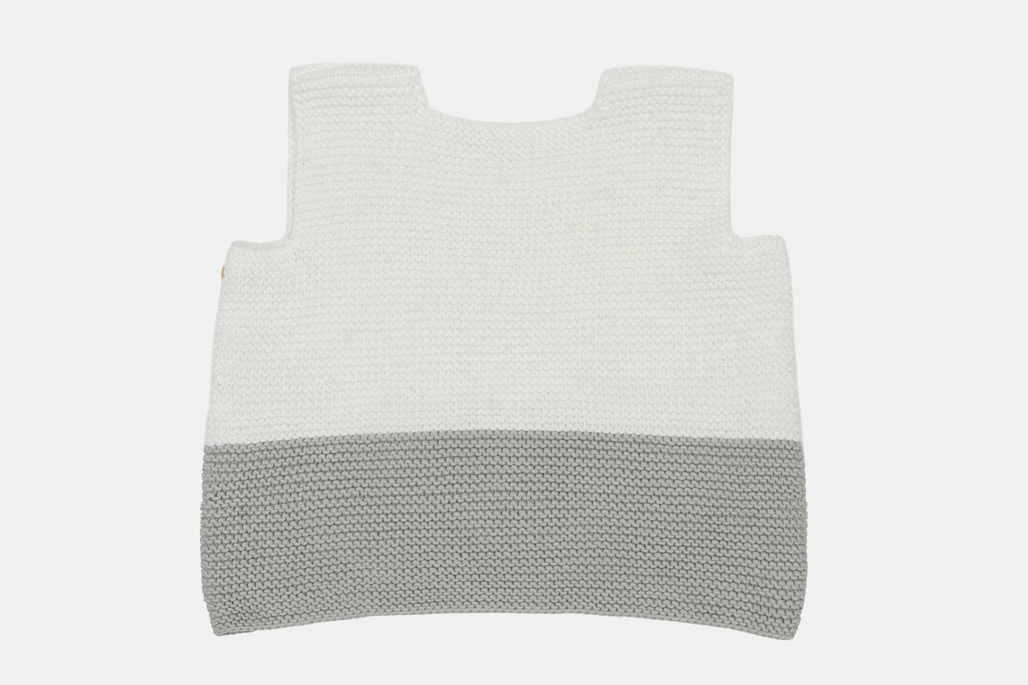 Meadow Bunny Organic Cotton Vest (Adjustable Fit) in White & Light Grey