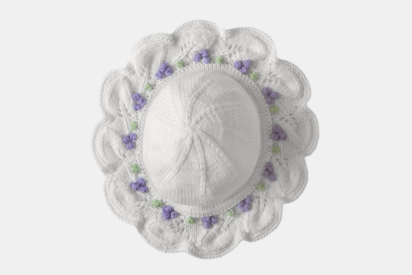 Summer Berries Hat in White