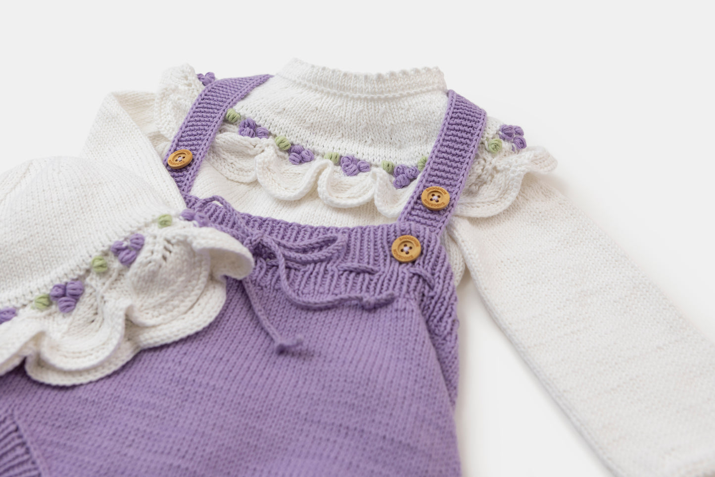 Lavender Berry Suspender Shorts (Adjustable Fit)