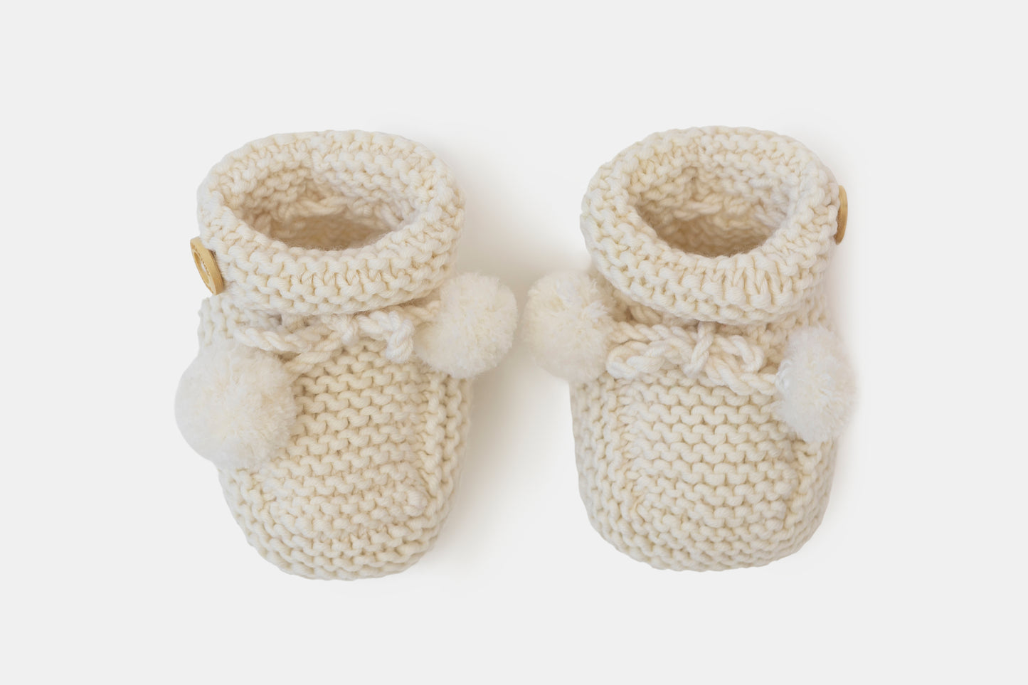 Baby Merino Booties in Off-White