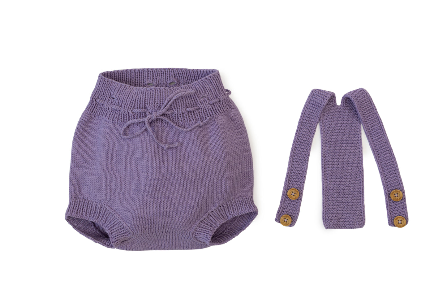 Lavender Berry Suspender Shorts (Adjustable Fit)
