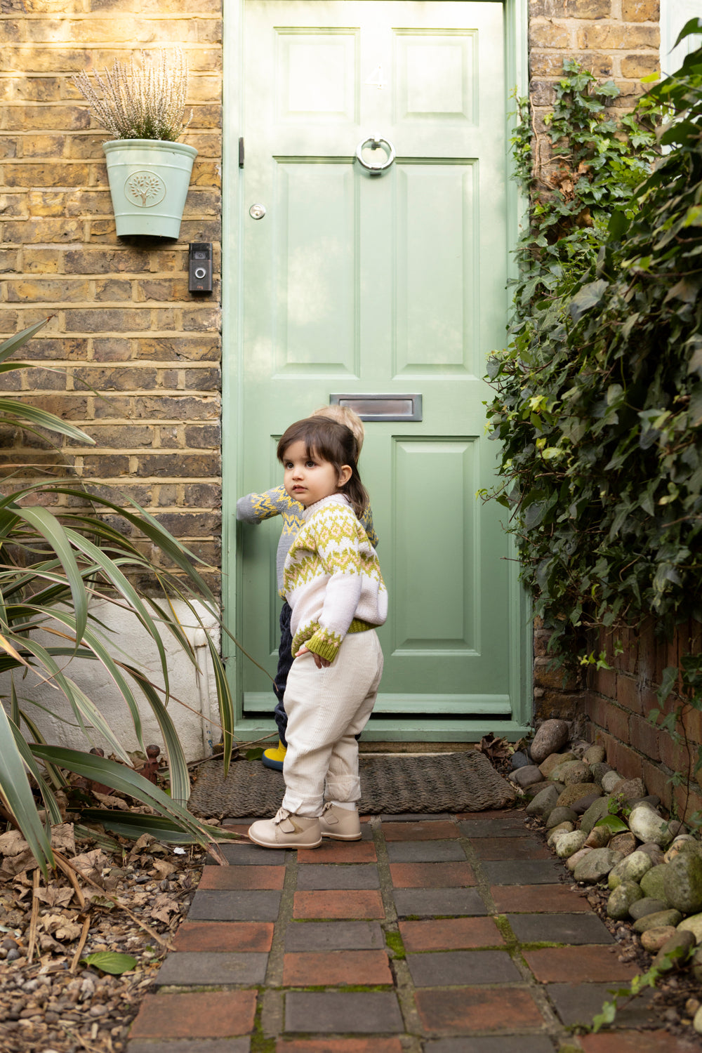 Fair Isle Merino Jumper in Off-White