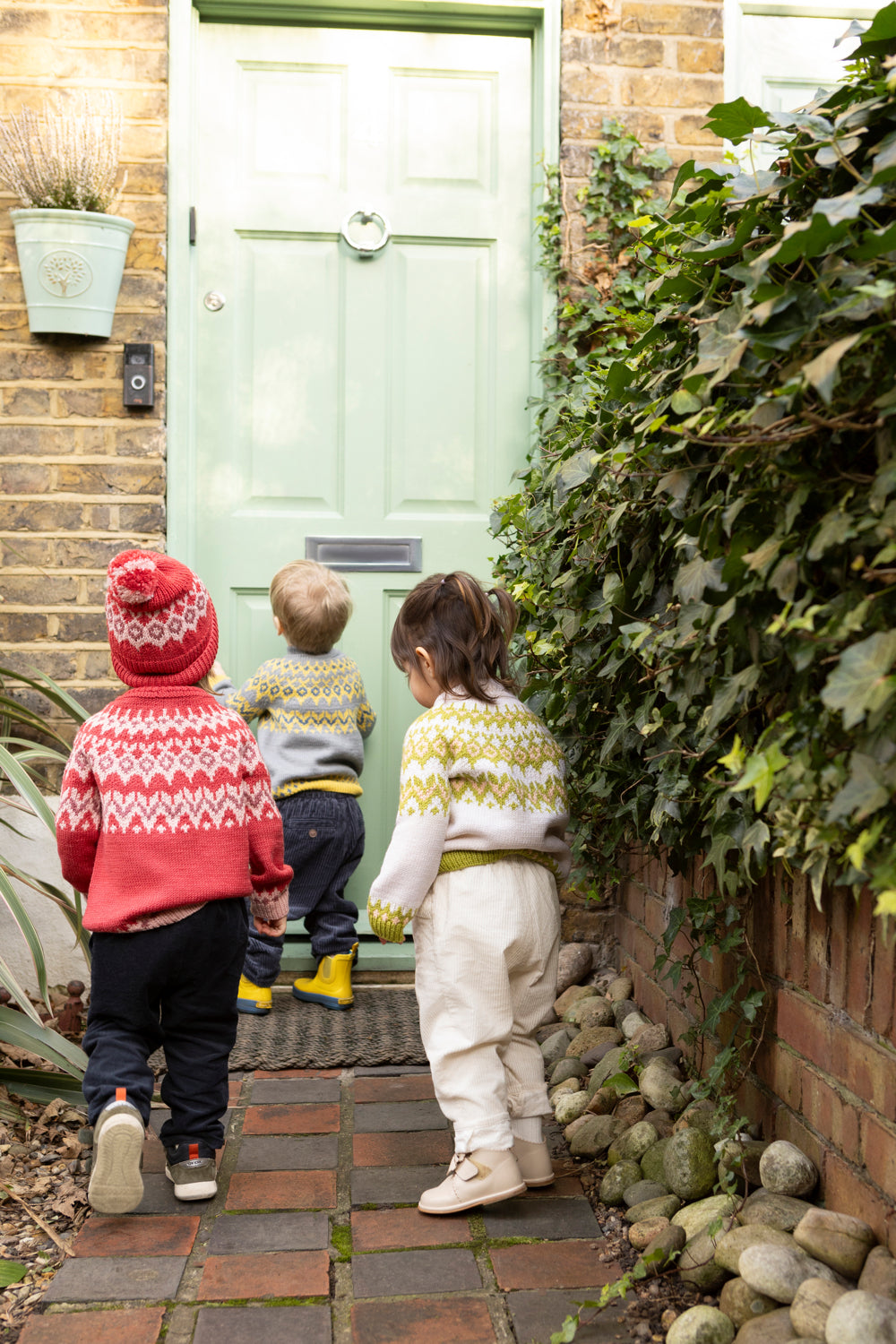 Fair Isle Merino Jumper in Off-White