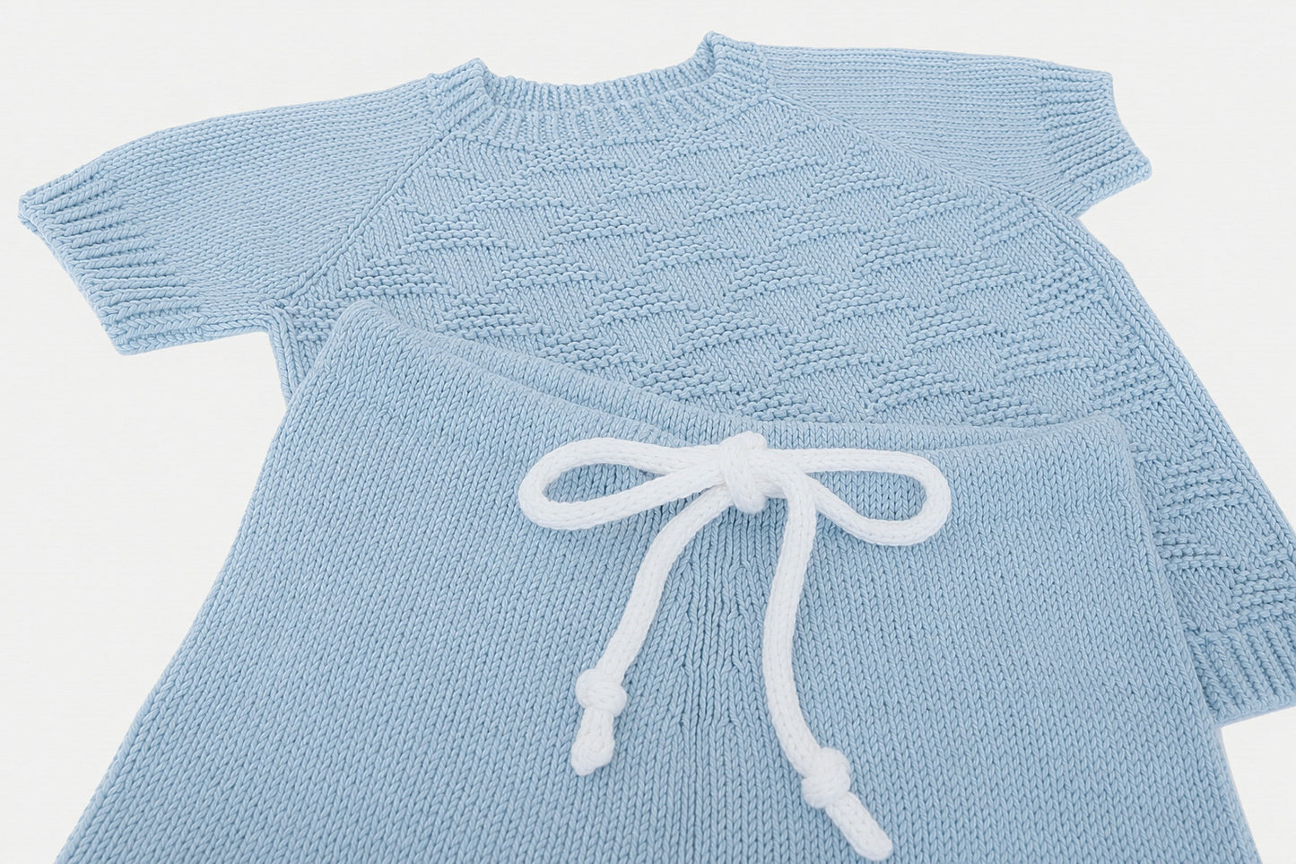 Little Tides Organic Cotton Shorts in Dove Blue