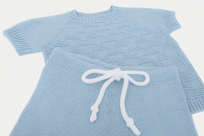 Little Tides Organic Cotton Shorts in Dove Blue