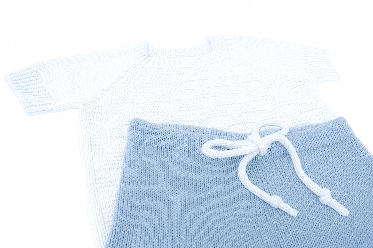 Little Tides Organic Cotton Shorts in Dove Blue