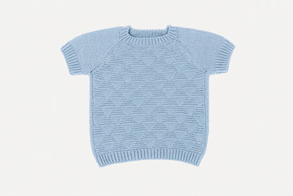 Little Waves Organic Cotton T-Shirt in Dove Blue