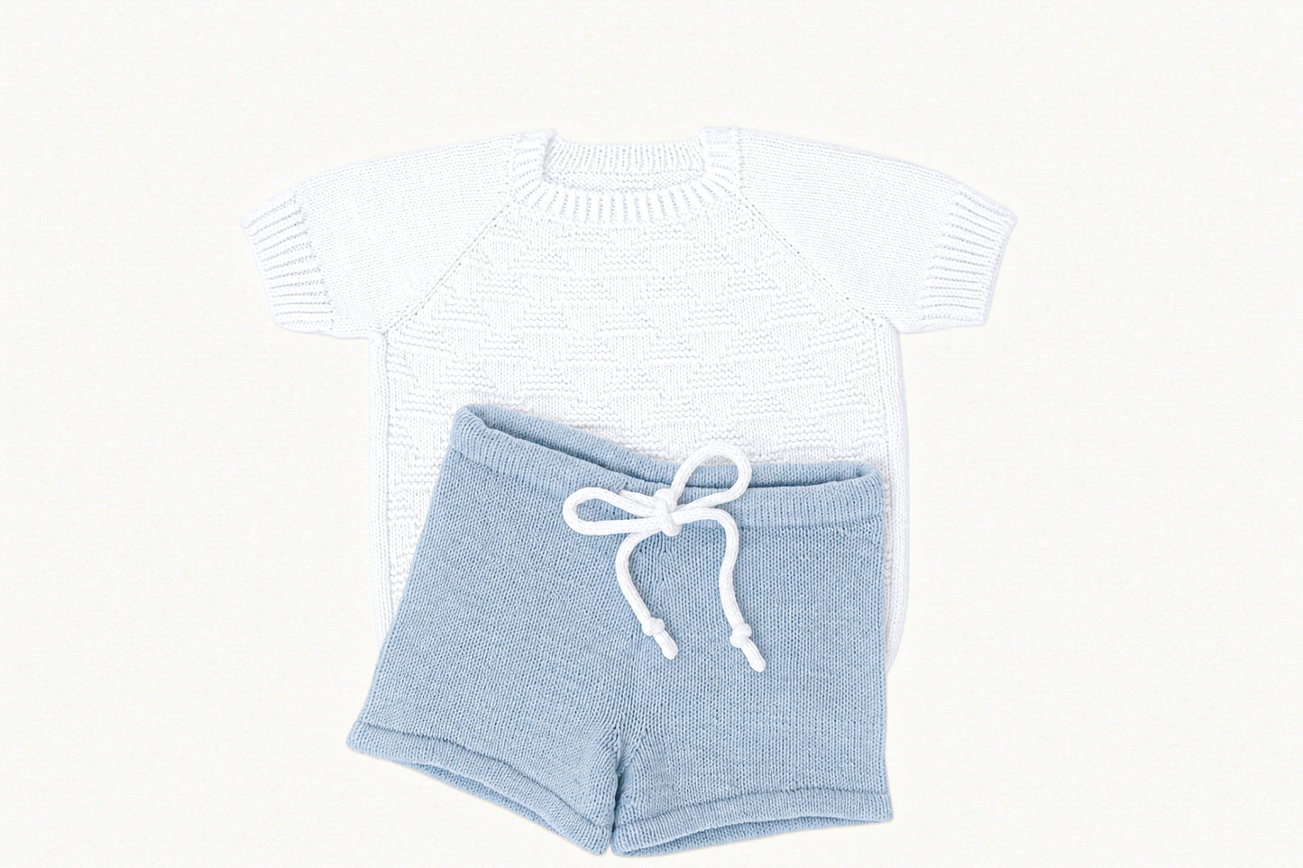 Little Tides Organic Cotton Shorts in Dove Blue