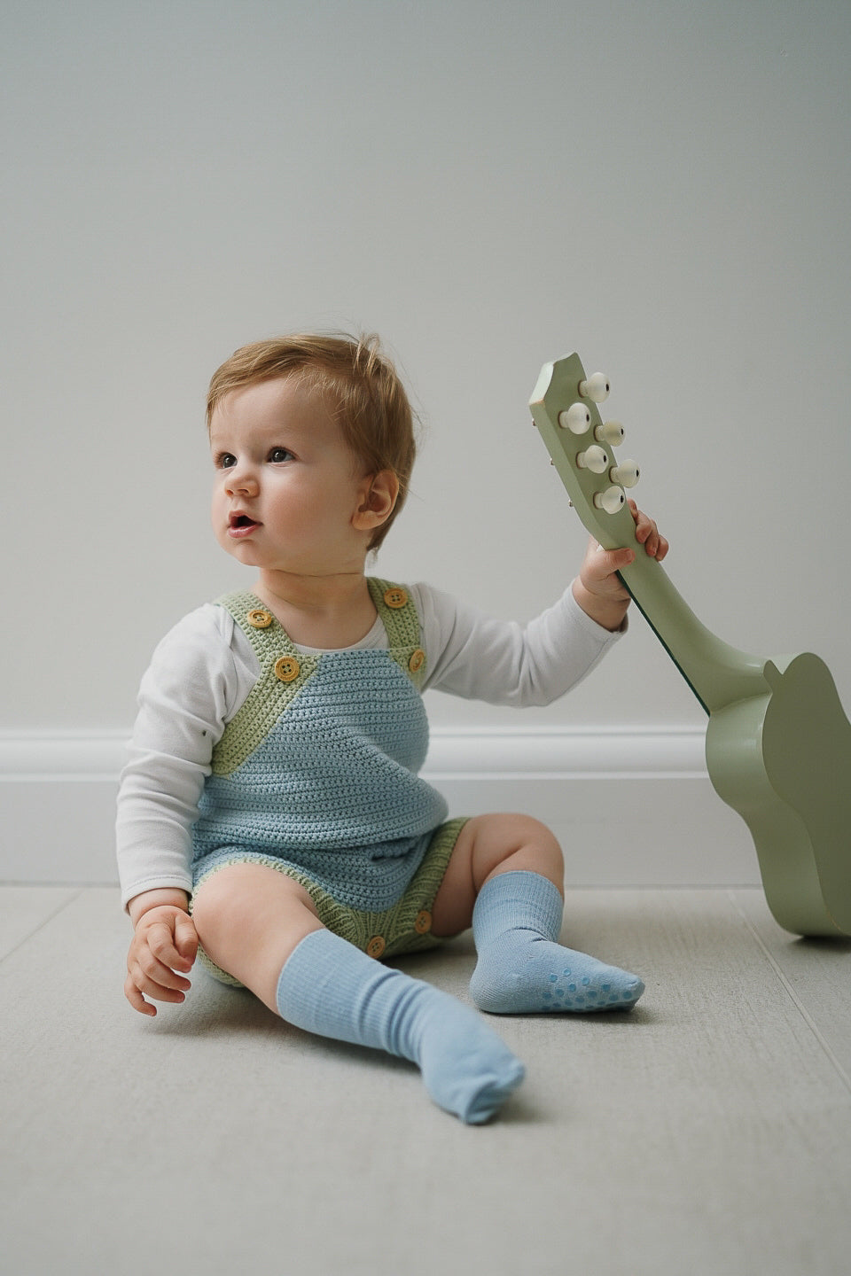 Pure Bliss Evergrow Organic Cotton Romper in Sky Blue