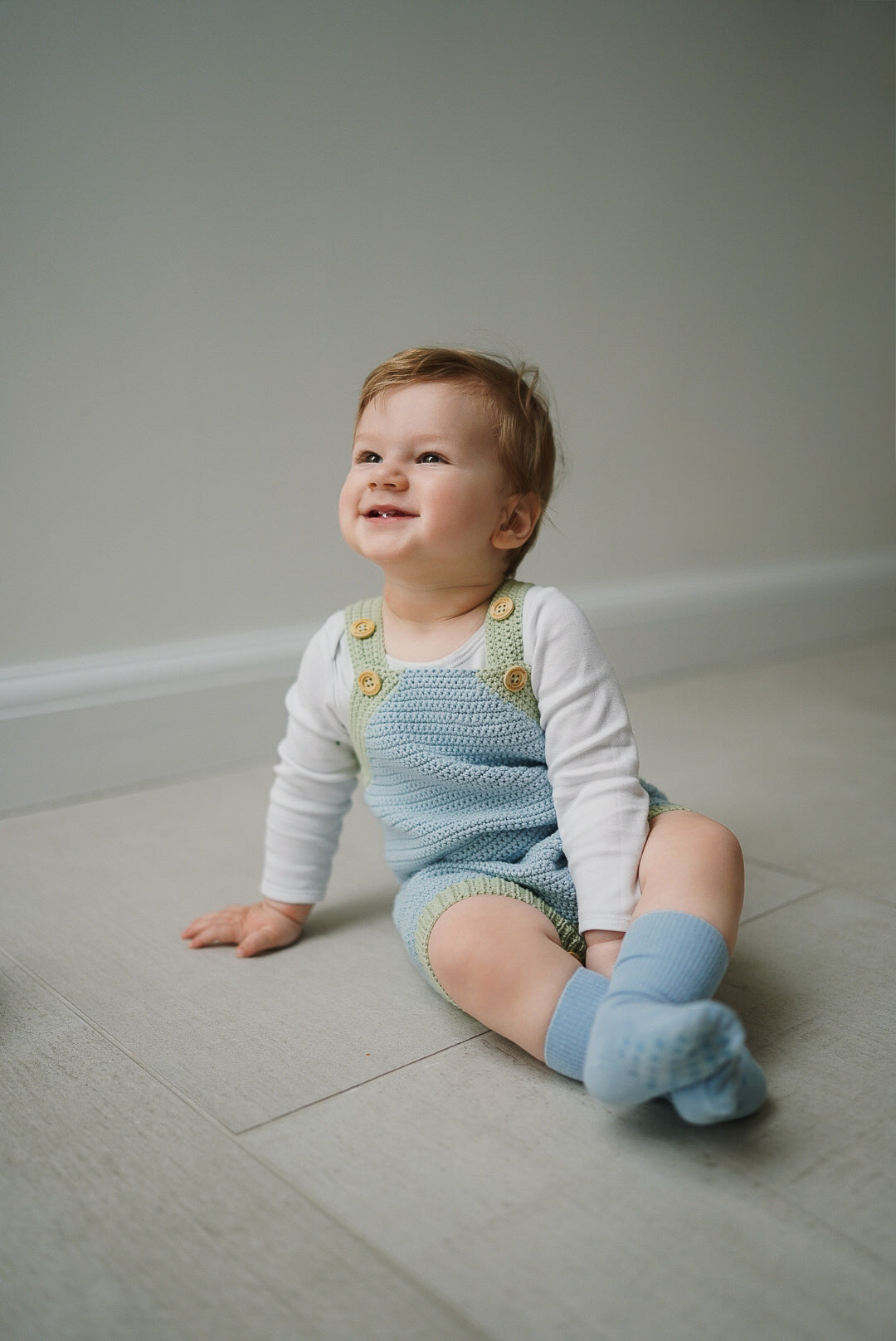 Pure Bliss Evergrow Organic Cotton Romper in Sky Blue