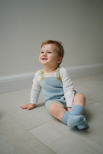 Pure Bliss Evergrow Organic Cotton Romper in Sky Blue