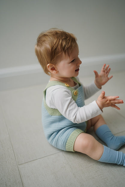 Pure Bliss Evergrow Organic Cotton Romper in Sky Blue