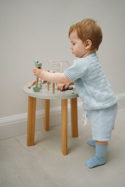 Little Waves Organic Cotton T-Shirt in Sky Blue