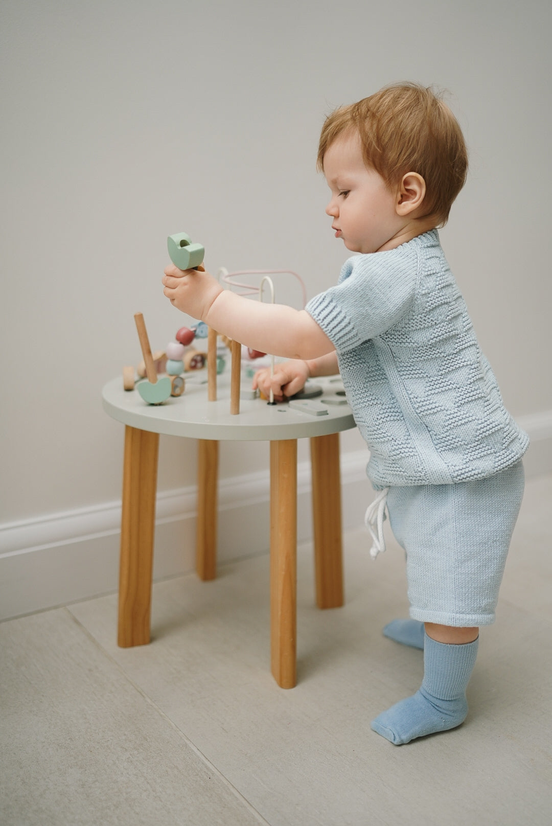 Little Waves Organic Cotton T-Shirt in Sky Blue