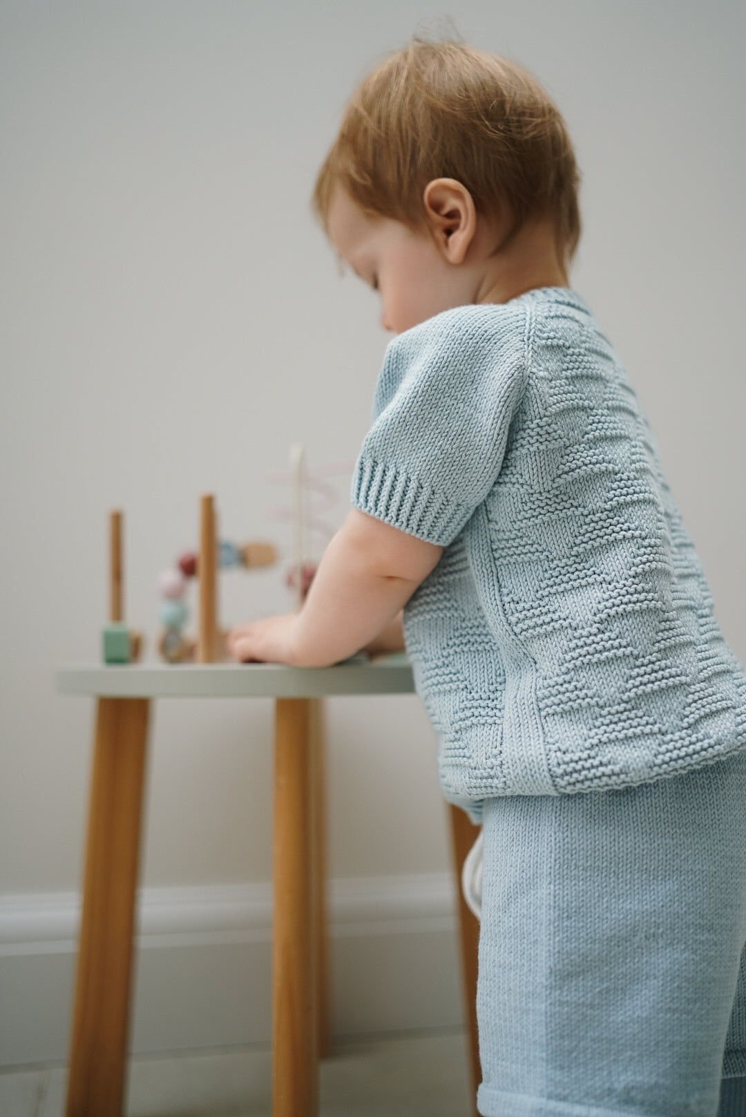 Little Waves Organic Cotton T-Shirt in Sky Blue