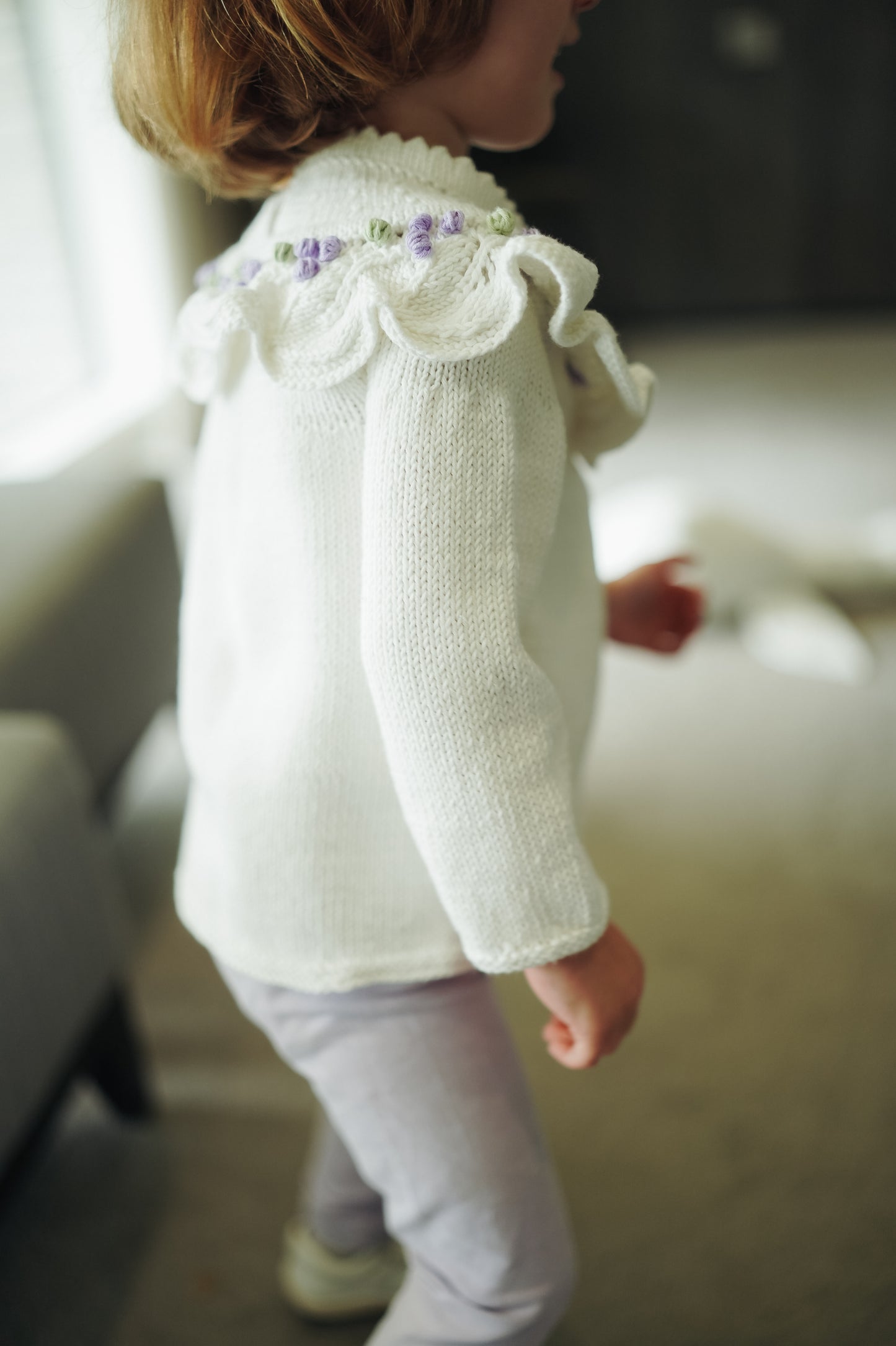 Summer Berries Organic Cotton Top in White