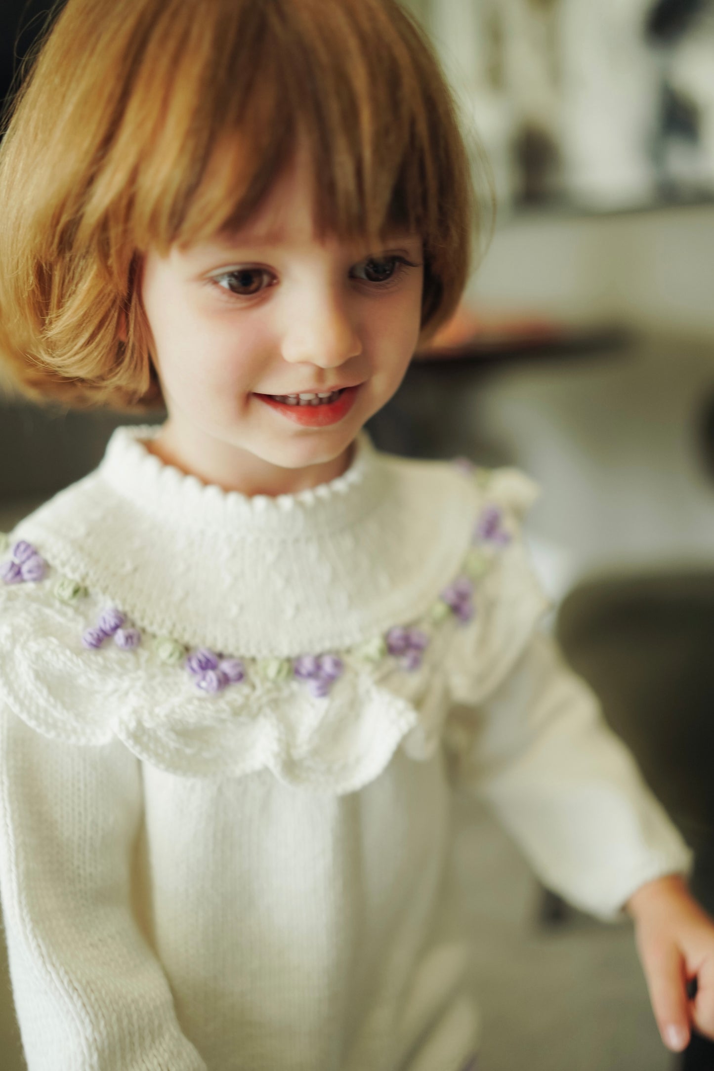 Summer Berries Organic Cotton Top in White