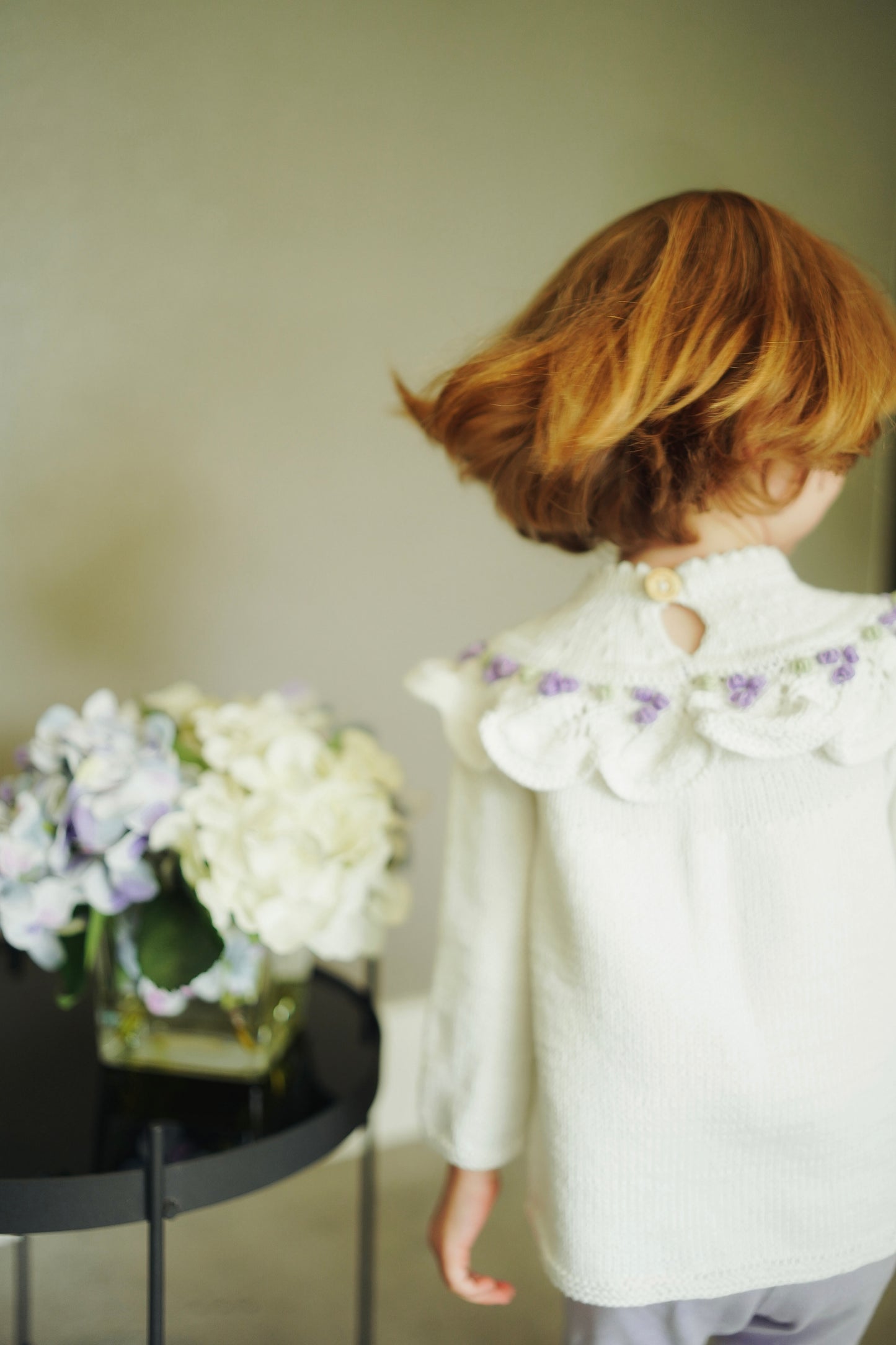 Summer Berries Organic Cotton Top in White