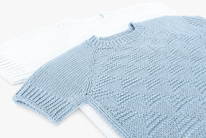 Little Waves Organic Cotton T-Shirt in Dove Blue