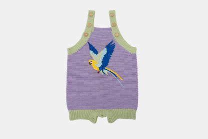 Macaw Organic Cotton Romper (Adjustable Fit) in Lavender