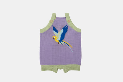 Macaw Organic Cotton Romper (Adjustable Fit) in Lavender